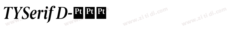 TYSerif D字体转换